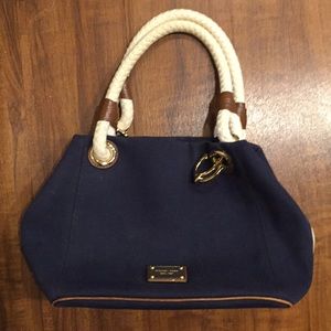 Michael Kors navy, brown & cream handbag